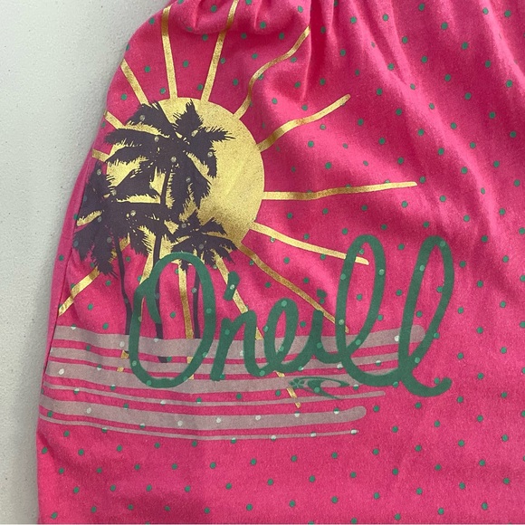 O'Neill Surfer Girl Sleeveless Polkadot Babydoll Pink Cami Tank Top Girl Size L - Picture 3 of 12